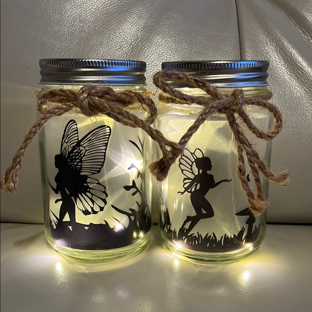 💕 HOST PICK - Light up Fairy Silhouette Mason Jars Lanterns